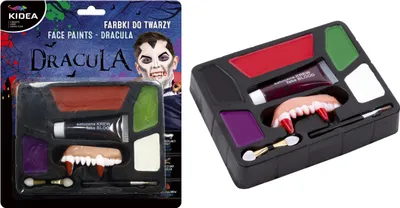 Obrázok produktu pre Súprava na maľovanie na tvár Dracula Halloween Kidea FDTZDKA