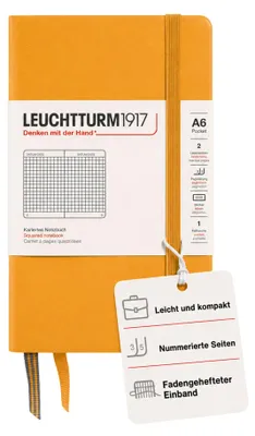 Produktbild von LEUCHTTURM1917 365628 Notizbuch Pocket (A6), Hardcover, 187 nummerierte Seiten,