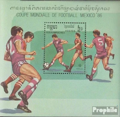 Produktbild von Briefmarken Kambodscha 1986 Mi Block147 (kompl.Ausg.) postfrisch Fußball-WM in Mexiko 1986