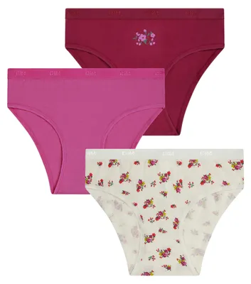 Productafbeelding van DIM Fille – Culottes met zakken, katoen, 3 stuks | Zeer zacht en comfortabel | Met elastische tailleband