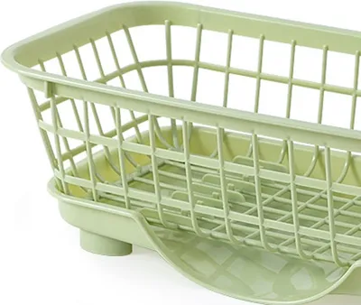 Image de Egouttoir à vaisselle égouttage rapide base détachable égouttoir en plastique solide égouttoir à vaisselle fourchette baguettes vertes