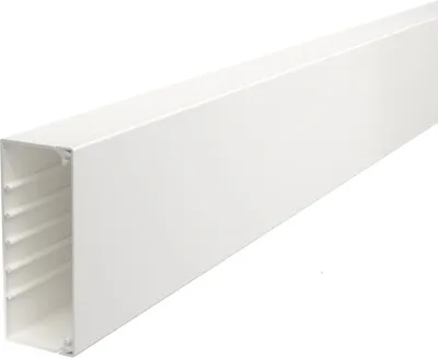Produktbild von OBO Wand- und Deckenkanal, Bodenlochung, 60x150mm, Polyvinylchlorid, reinweiß RAL, Stange mit 2m