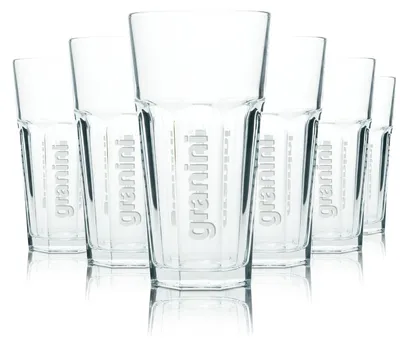 Produktbild von 6x Granini Saft Glas 0,5l Longdrink V-Form Willi Gastro Cocktail Magnum Gläser