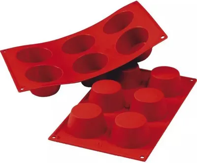 Immagine prodotto di SILIKOMART teglia per muffin 6, silicone, lunghezza: 300 mm, larghezza: 175 mm, ø: 69 mm