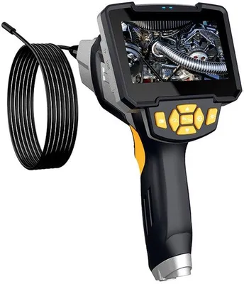 Produktbild von Professionelle Endoskop-Kamera mit LED-Beleuchtung, 5 Meter Reichweite, 4,3 Zoll Farbdisplay und IP67 wasserdichter Objektiv.