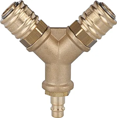 Zdjęcie produktu dla Rozdzielacz Riegler, 2 szybkozłącza NW7.2, złączka NW7.2-7.8 G1/2