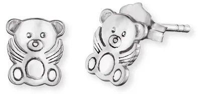 Produktbild von Herzengel Kinderohrstecker HEE-TEDDY Engelbärchen Silber