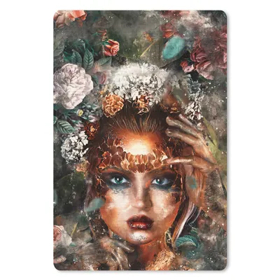 Produktbild von MuchoWow® Mauspad Mousepad Blume - Schminke - Gold 40x60 cm - Mousepads - Maus Mat - Pad - Mausunterlage - Schreibtisch Accesoire