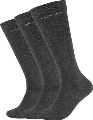Zdjęcie produktu dla Skarpety do kolan Camano, 3 pary, ca-soft, z atrakcyjnym logo marki, kolor antracytowy melanżowy, rozmiar 39-42