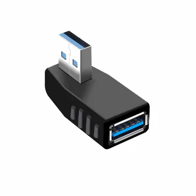 Produktbild von I28 USB 3.0 Verlängerungskabel A Stecker auf Buchse – 90° Links Winkel Adapter Hochgeschwindigkeit