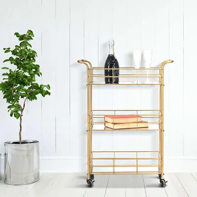 Immagine prodotto di Arviat - Carrello, 60x31x80h cm oro, 3 Ripiani