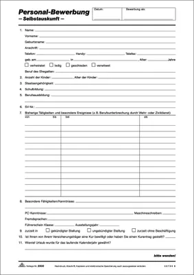Produktbild von RNK Personalfragebogen A4 4002871293006
