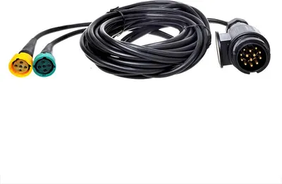 Produktbild von Anhänger-Kabelsatz 5 m – 13-poliger Stromstecker + 2 x 5-pol Steckverbinder – Verlängerungskabel für Rückleuchten und Anhänger-Lichtsystem