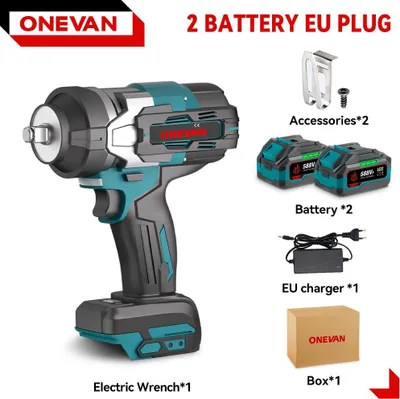 Obrázek produktu pro Akumulátorová rázová utahovačka – bezkartáčová 18 V – točivý moment 2800 Nm – 2800 W – 8500 úderů/min – 2 akumulátory 588VF – zlatá