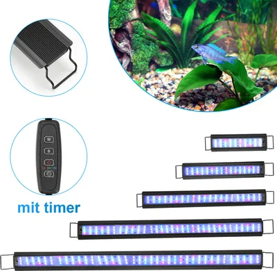 Immagine prodotto di Yakimz 36W 85-100cm LED acquario con timer acquari d'acqua dolce tartarughe RGB