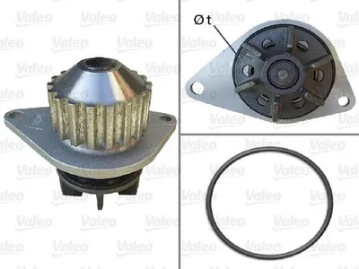 Produktbild von VALEO Kühlmittelpumpe Wasserpumpe passend für PEUGEOT 207 (WA, WC) 506704