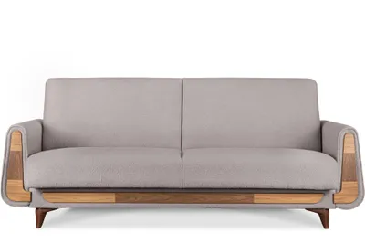 Obrázek produktu pro Pohovka Konsimo pro 3 osoby s rozkládací funkcí spaní s područkami "GUSTAVO", šedá, látka/pěna, moderní, 230x98x98 cm