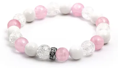 Produktbild von Armband aus Jadeit und Kristallperlen MINK104 / 17