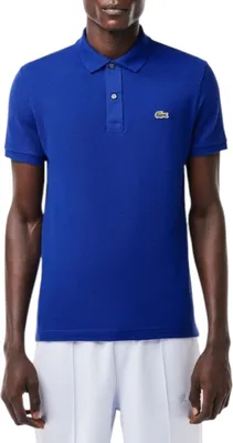 Zdjęcie produktu dla Niebieskie polo Lacoste z naszywką z logo - S