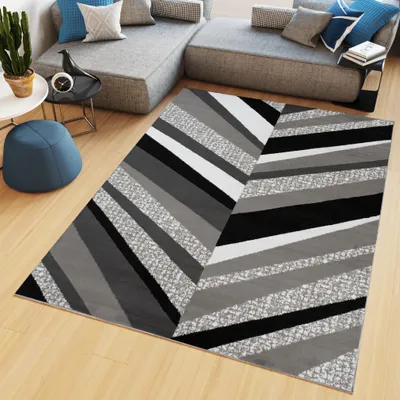 Obrázok produktu pre Tapiso Koberec MAYA Modern Cream Grey Black Spálňa ÖKOTEX 220 x 300 cm