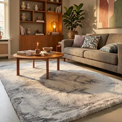 Produktbild von Volero - Hochflor Teppich - Comfy Supreme Grau - 160x230 cm - Wohnzimmer, Esszimmer, Schlafzimmer - Ländlich, Modern, Skandinavisch