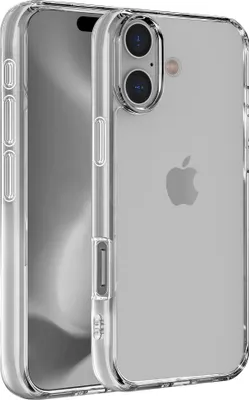 A clear, studio shot of a transparent phone case on a white background.