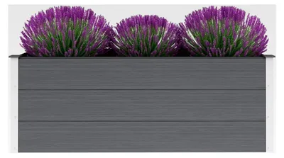 Produktbild von Hochbeet WPC 150 x 50 x 54 cm Grau für Balkon, Garten und Terrasse