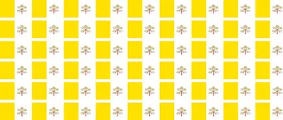 Produktbild von Mini Aufkleber Set - Pack glatt - 20x12mm - selbstklebender Sticker - Vatikan - Flagge / Banner / Standarte fürs Auto, Büro, zu Hause und die Schule - 54 Stück