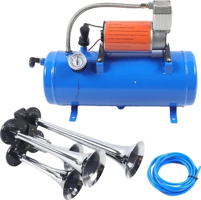 Zdjęcie produktu dla Zestaw klaksonu, sprężarka 150 PSI, zbiornik 6 litrów, kompaktowa konstrukcja