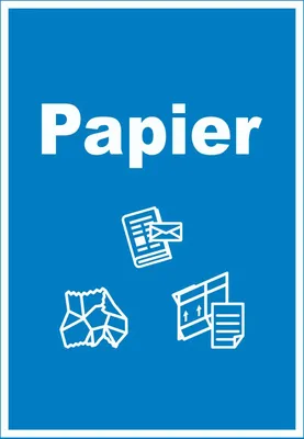 Produktbild von Papier Mülltrennung Schild Text Symbol Karton hochkant A3 (297x420mm)