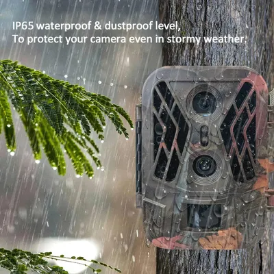 Imagen del producto de Cámara trampa – Cámara para senderos – Cámara de caza – Cámara para exteriores – Conexión 4G – Lente dual de 36 megapíxeles