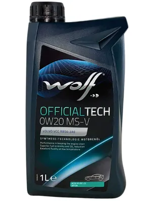 Produktbild von WOLF Officialtech MS-V für 0W-20 1 Liter Motoröl Motorenöl Vollsynthetisch HC Synthese 9.55535-DM1 9.55535-DSX VCC RBS0-2AE Öl