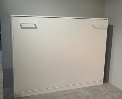 Produktbild von Schrankbett horizontal HB 140x200 mit Aufsatz und 2 Schränken weiß