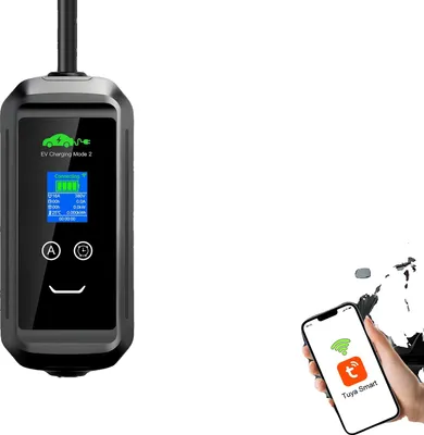 Immagine prodotto di Caricabatterie per veicoli elettrici, connettività intelligente tramite app, intensità di corrente regolabile, Tipo 2