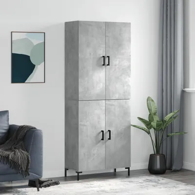 Obrázek produktu pro vidaXL Highboard concrete grey 69,5x34x180 cm odvozený dřevěný výrobek