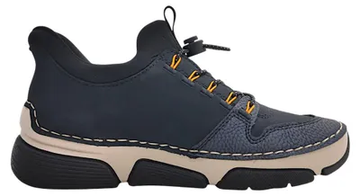 Imagen del producto de Zapatos de mujer Rieker, zapatos planos, zapatillas, color azul, para uso diario