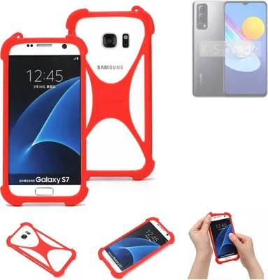 Produktbild von K-S-Trade Handy-Hülle kompatibel mit Vivo Y72 5G Schutz-Hülle Bumper Silikon Schutz Hülle Cover Case Silikoncase Silikonbumper TPU Softcase