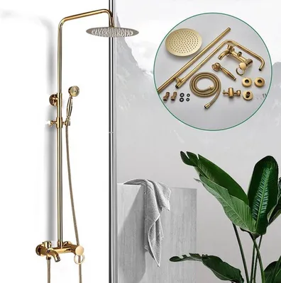Obrázek produktu pro Sprchová souprava - sprchová hlavice - s termostatem - sprchová trubka - sprchový set