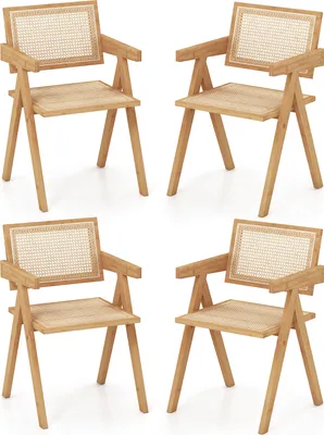 Four identical chairs are arranged in a 2x2 grid on a white background.
