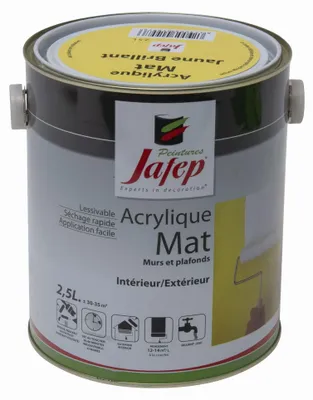 Productafbeelding van Jafep verf 24839332, matte acrylverf, geel