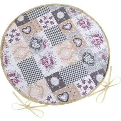 Produktbild von DITA rundes glattes Sitzkissen - Durchmesser 40 cm - Grau,Beige,Burgund