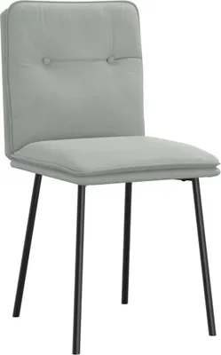 Produktbild von "Winterschlussverkauf "Esszimmerstühle 2er Set modernes - CLORIS - Polsterstühle für Esszimmer, Hellgrau Samt - 45 x 54 x 83 cm - NeuMöbel9456657