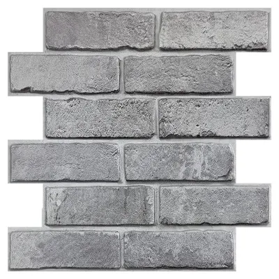 Obrázok produktu pre Obkladové panely, 3D dizajn, jednoduchá inštalácia, prírodná sivá farba, 10 kusov – variant A, prírodná sivá farba, 10 kusov – variant A