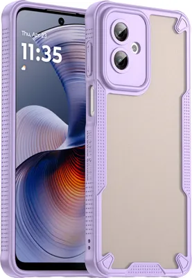Obrázek produktu pro Ochranné pouzdro pro Motorola Moto G55 5G, průsvitná matná zadní strana, TPU bumper pouzdro Fialová