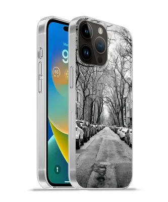 Produktbild von MuchoWow® Handyhülle Schutzhülle Hülle für Apple iPhone 14 Pro - Softcase Geparkte Autos in New York - schwarz und weiß Silikon Softcase Handy Hülle - Umschlag