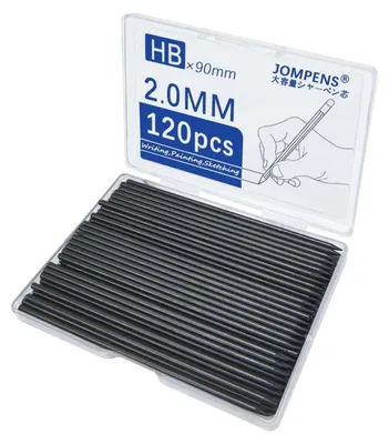 Obrázek produktu pro Tuhy do mechanických tužek, 0,5 mm, 2B, černé, nerozbitné, 500 kusů. Náhradní tuhy do mechanických tužek