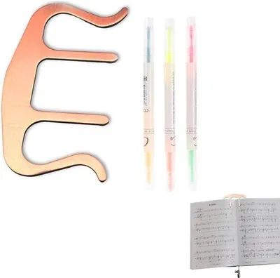 Image de Musikbuchklammern - Praktisch und Dauerhaft - 4 Teile - Vielfarbige - Metallhülsen