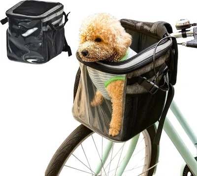 Produktbild von HiPet Transporttasche für Haustiere bis 5 kg Schwarz – leichte Tragetasche mit Sicherheitsriemen, Belüftungslöchern und weichem Innenmaterial