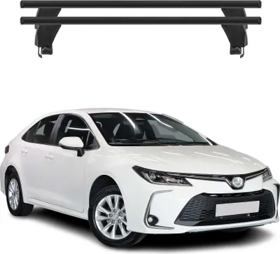 Image de Menabo Barres de toit Transversales pour Toyota Corolla Berline 2019-2025 Noir