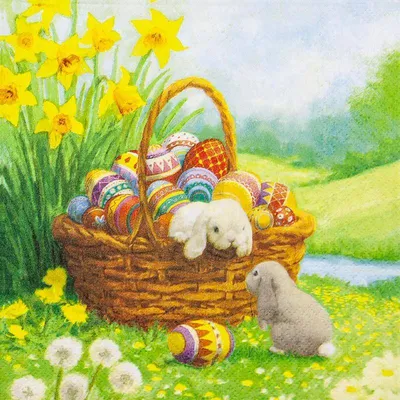 Zdjęcie produktu dla HOME F. 212300 Serwetki obiadowe Wielkanoc - 33 x 33 cm, 20 szt